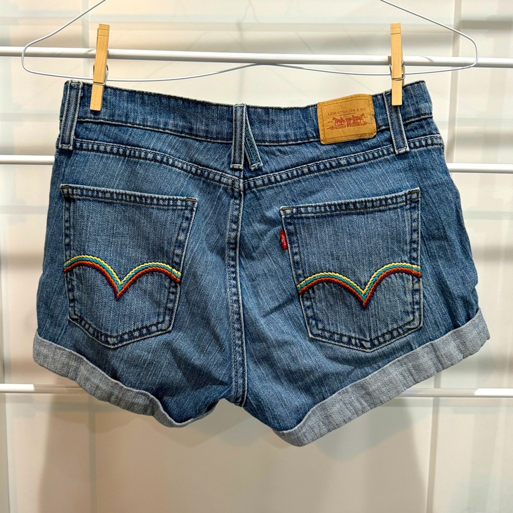 Vintage Levi's with rainbow stitching